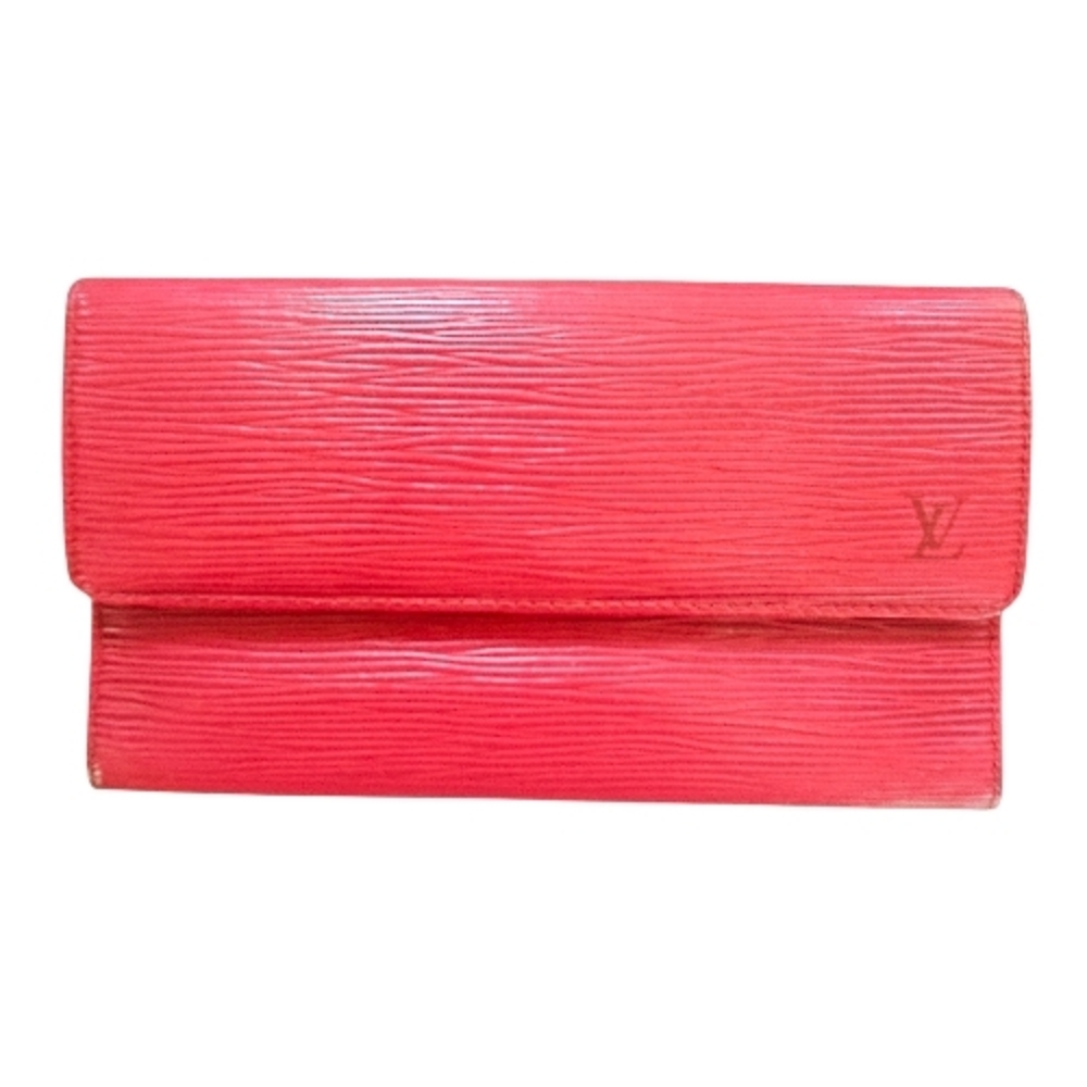 SALE 🎉 Louis Vuitton Vintage Red Epi Leather Wallet Porte Tresor International